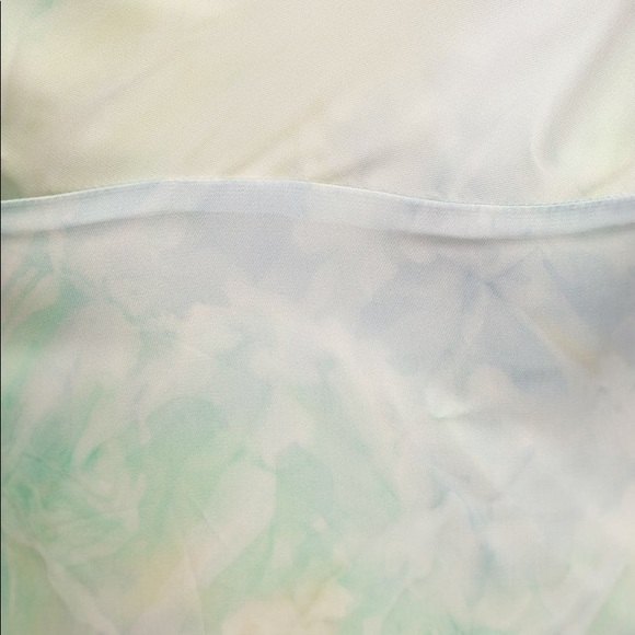 \Tranquil State Blue Tie-Dye Satin Midi Slip Dress - Picture 6 of 7